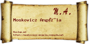 Moskovicz Angéla névjegykártya